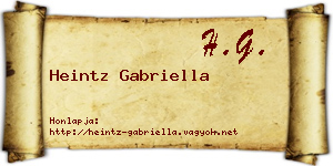 Heintz Gabriella névjegykártya
